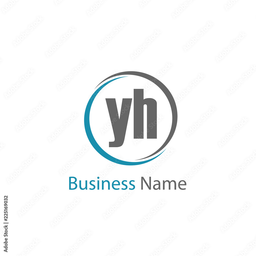 Initial Letter YH Logo Template Design