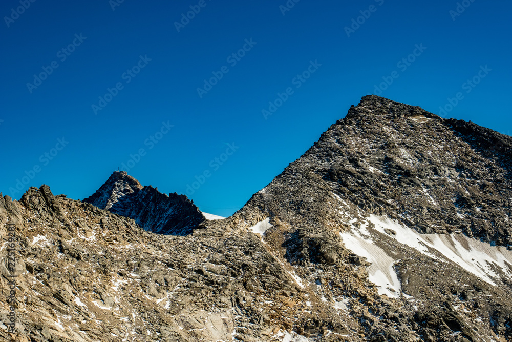 Steiler Grat zum Gipfel des Goldzechkopfs in den hohen Tauern