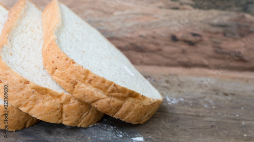 Foto Bread food on the wood chopping board for sale