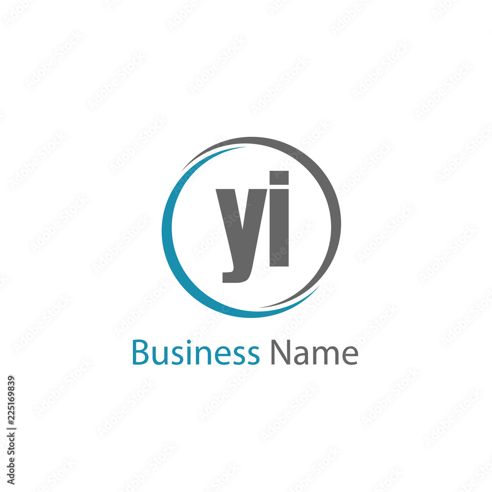 Initial Letter YI Logo Template Design
