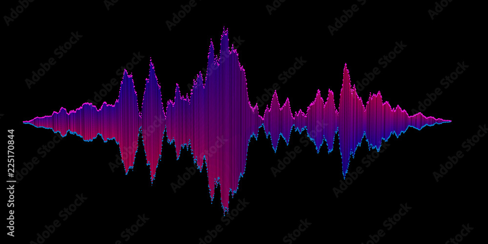 Abstract music background sound waves for equalizer. Digital waveform design. Vector illustration.