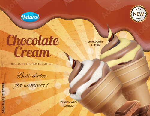 Chocolate Ice Cream Advertisement