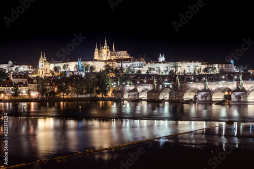 Prague panorama at night