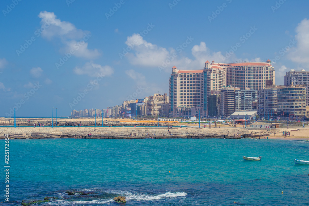 Naklejka premium view of city