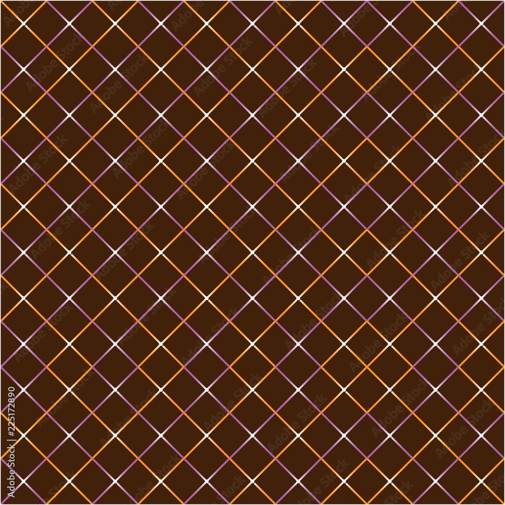 Metalic colored cross-based patternwith brown background Metalic colored cross-based patternwith brown background