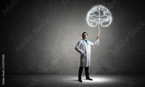 Obraz na płótnie Neuroscience and brain research concept w salonie