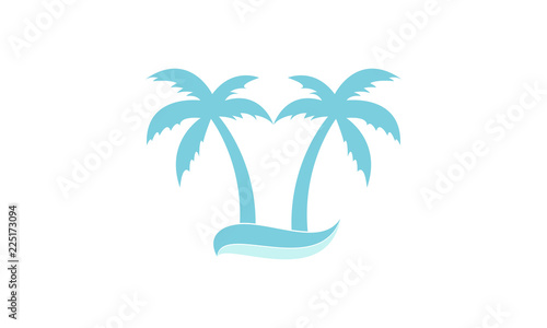 Palm tree and the wave logo