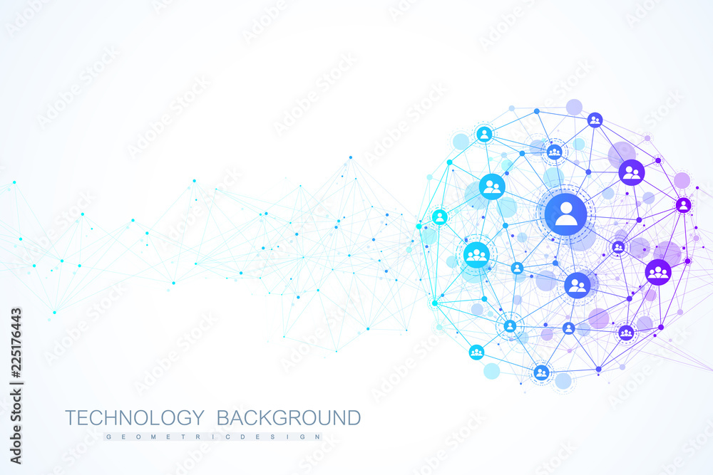 Internet connection background, abstract sense of science and technology  graphic design. Global network connection Stock Vector | Adobe Stock