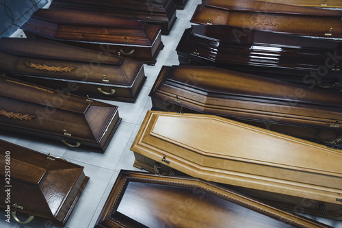Luxurious wooden coffins