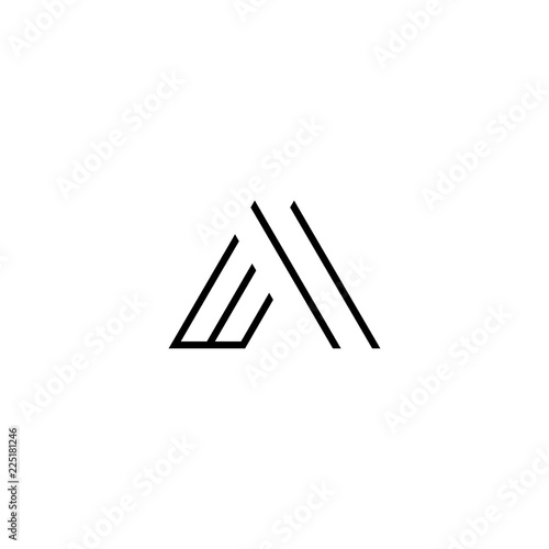 Letter EA or AE logo icon design template 