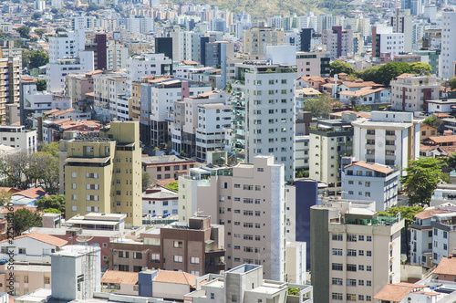 Aerial view of buildings in the city of Belo Horizonte. Brazil.
