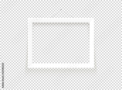 White blank frame vector mockup. Vector object isolated on transparent background