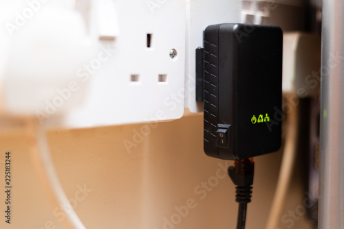 UK Powerline network adaptor, pluged into mains