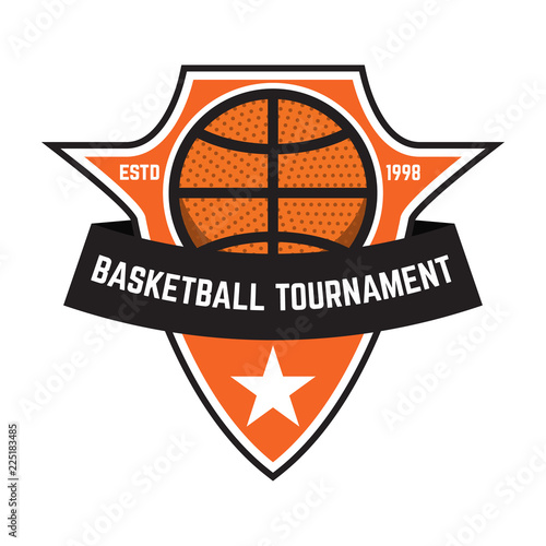 Basketball sport emblems. Design element for poster, logo, label, emblem, sign, t shirt.