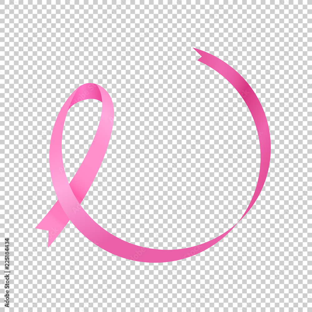 Pink Ribbon Breast Cancer Isolated Graphic by martcorreo