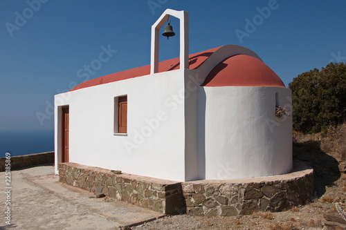 Chapel Panagia Messospoitissa at the trail from Spoa to Mesochori on Karpathos in Greece
