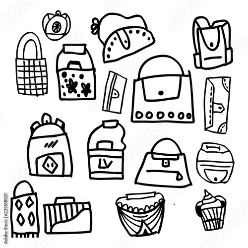 Backpack Icon. Hand Drawn School Bag Doo Graphic by onyxproj · Creative  Fabrica