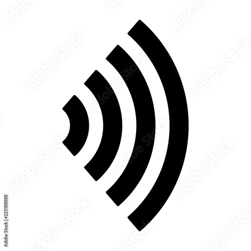 Vector icon symbol contactless payment system. Isolated illustration