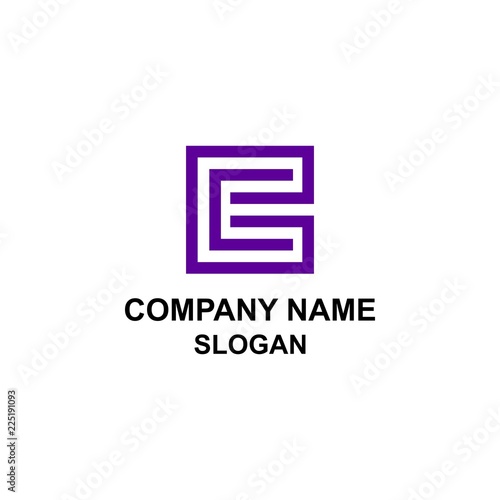 EC initial letter square logo.