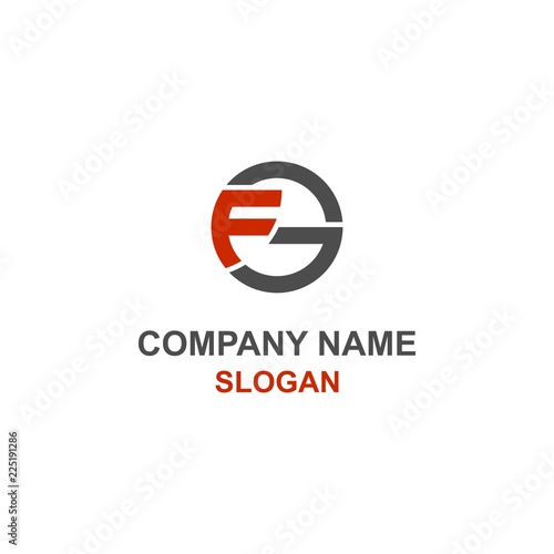 Circle FG letter initial logo.