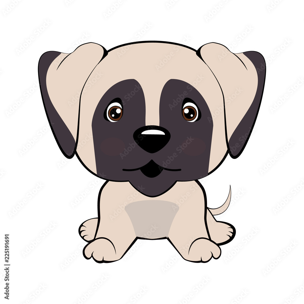 Vector Stock Illustration isolated Emoji character cartoon dog embarrassed, shy and blushes sticker emoticon Vector Stock Illustration isolated Emoji character cartoon dog embarrassed, shy and blushes sticker emoticon