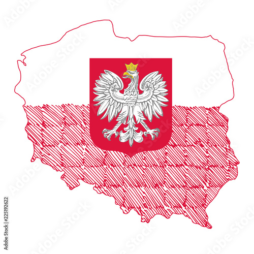Illustration for the centennial of independence of Poland. Vector illustration.