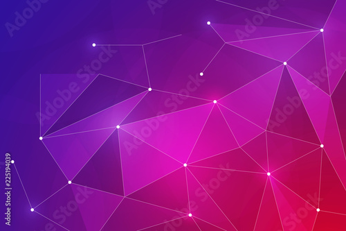 futuristic connection poly background vector and illustration