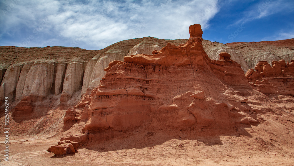 Fototapeta premium Details of the landscape surround the campgrounds in Goblin Valley State Park at the north end of Capitol Reef National Park in Utah