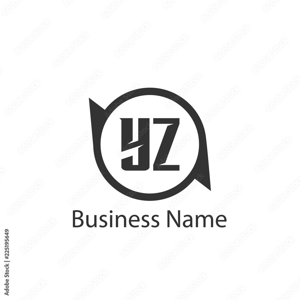 Initial Letter YZ Logo Template Design