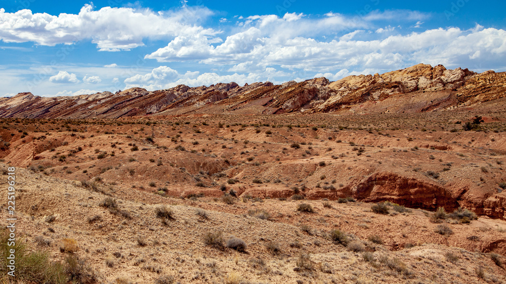 Landscape of the San Rafael Swell at the north in of Capitol Reef National Park is a fascinating desert landscape