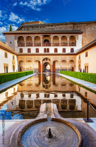The famous Alhambra in Granada, Spain