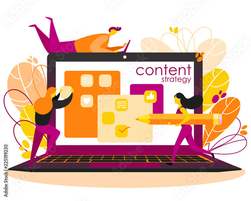Content plan vector illustration