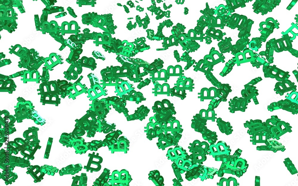 Digital currency symbol Bitcoin on a white background. Fall of bitcoin. Cryptocurrency graph on virtual screen. Business, Finance and technology concept. 3D illustration Digital currency symbol Bitcoin on a white background. Fall of bitcoin. Cryptocurrency graph on virtual screen. Business, Finance and technology concept. 3D illustration