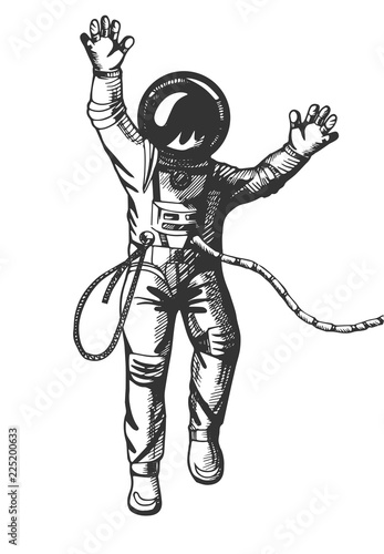 astronaut floating in space
