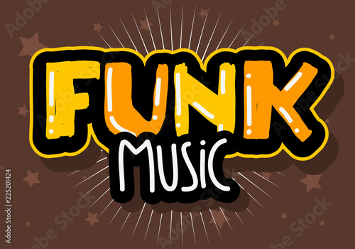 Funk Music Lettering Type Design Vector Image