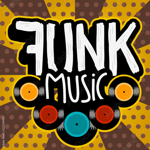 Funk Music Lettering Type Design Vector Image