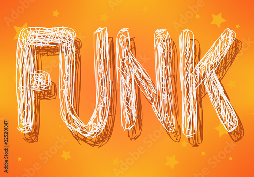 Funk Music Lettering Type Design Vector Image