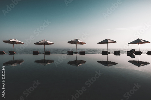 chairs and umbrella on the beach