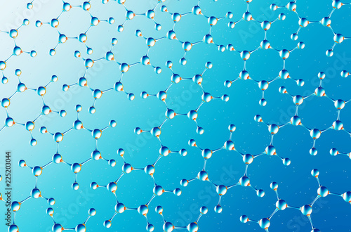 Photos 3d illustration with hydrocarbon molecule