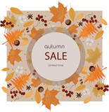 Banner of autumn sale, modern flat design