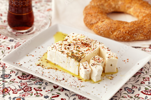 Diced Feta cheese with spices