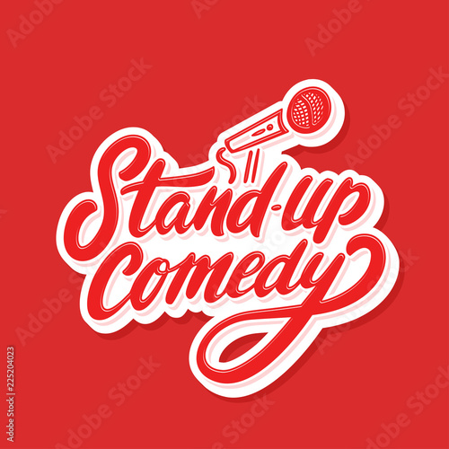Stand up comedy. Vector lettering.