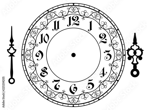 Vector vintage clock