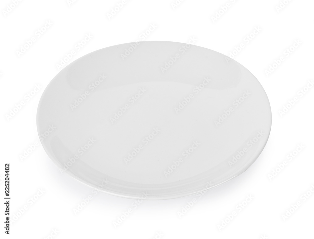 empty plate isolated on white background empty plate isolated on white background