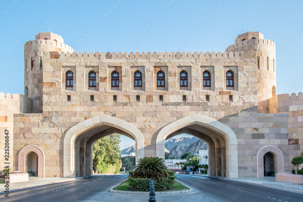 Gate to the Old Town of Muscat - Sultanate of Oman, Middle East