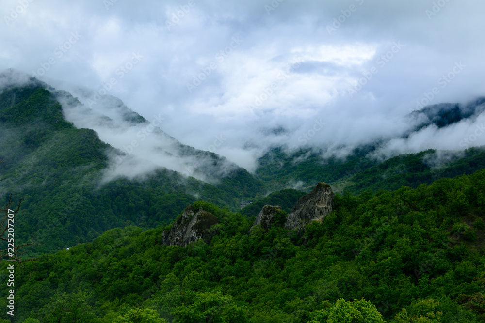 Karabakh.  Clouds, rain and mountains.