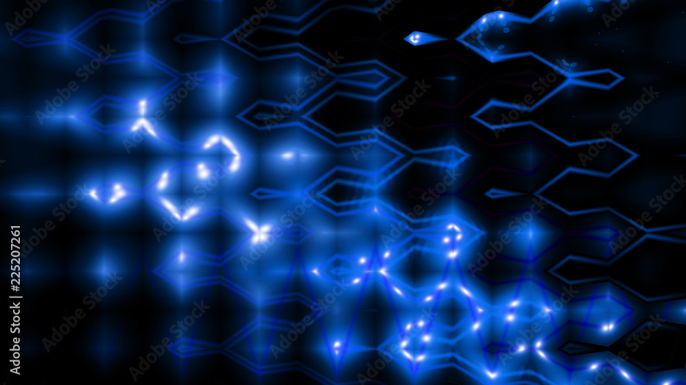 Flux effect waves. Bright neon glowing lines pattern Flux effect waves. Bright neon glowing lines pattern