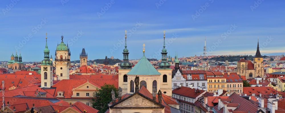 Obraz premium View of colorful old town in Prague.