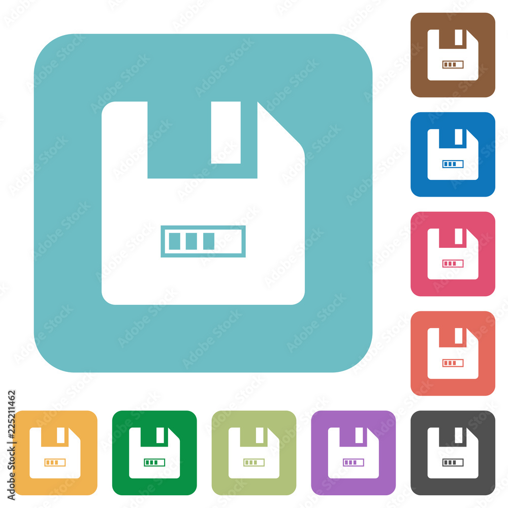 File progressing rounded square flat icons File progressing rounded square flat icons