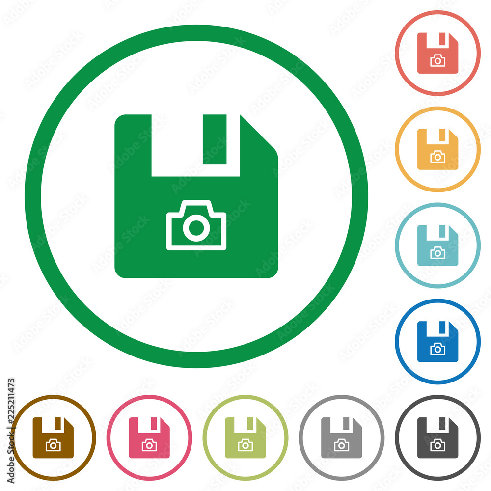 File snapshot flat icons with outlines File snapshot flat icons with outlines